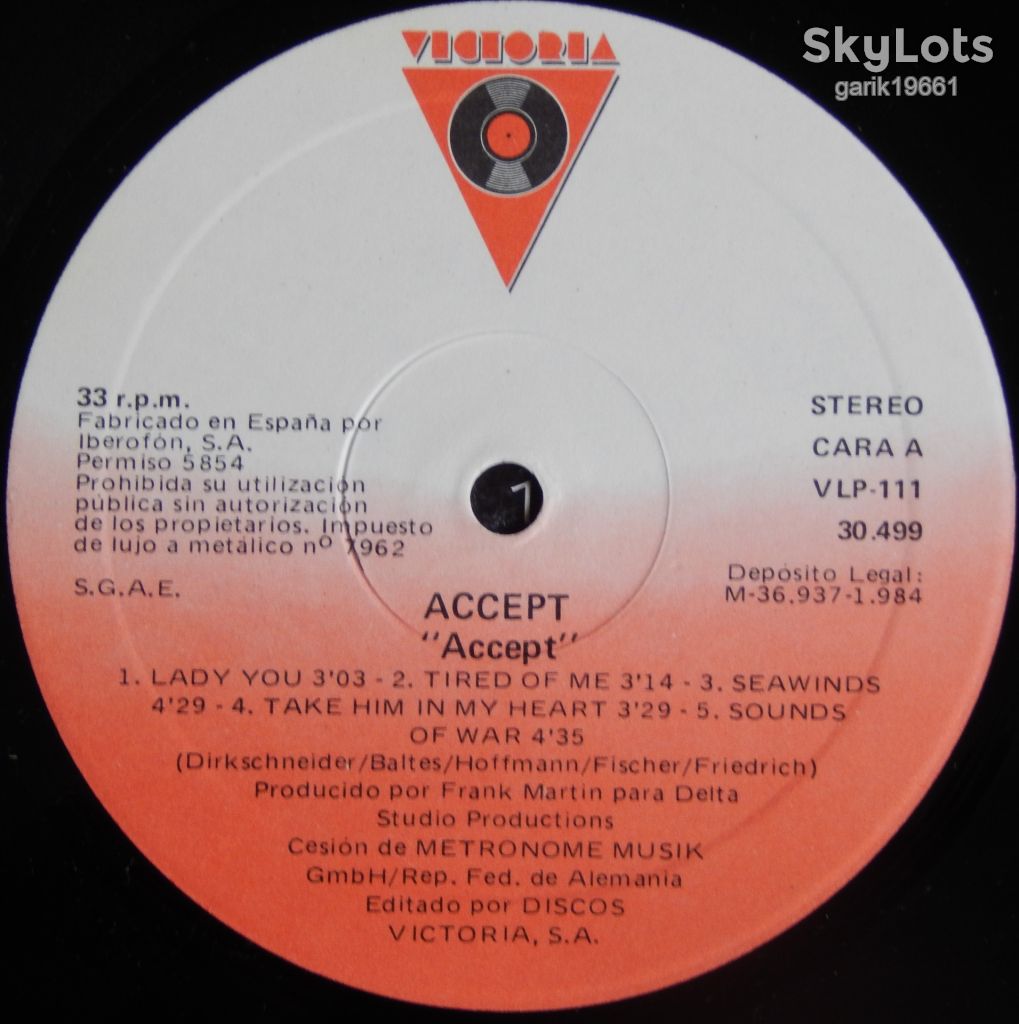Accept – Accept  (Victoria – E-30.499, Spain) EX/EX+ - фото фото фото 2