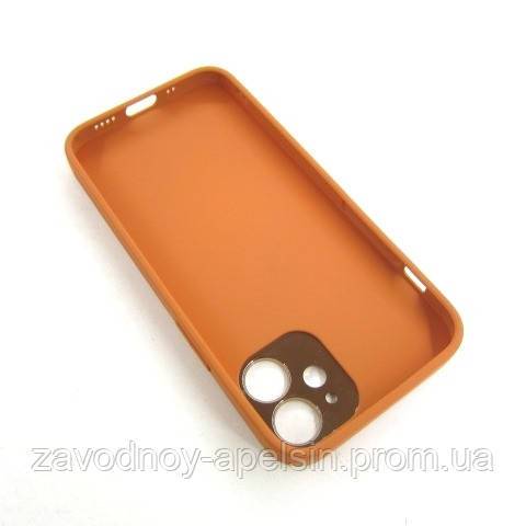 IPhone 12 mini кожаный чохол Epik orange - фото фото фото 1