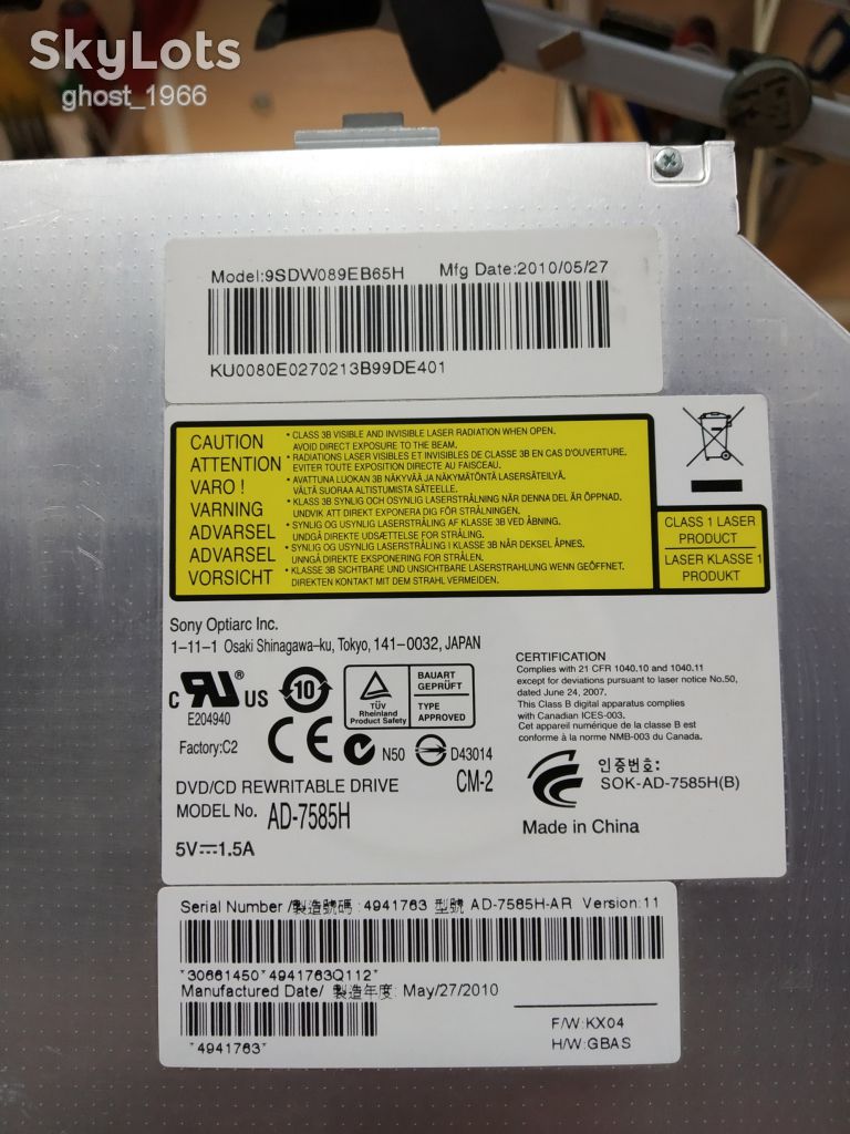 DVD-RW Sony Optiarc AD-7585H SATA для ноутбука - фото фото фото 1