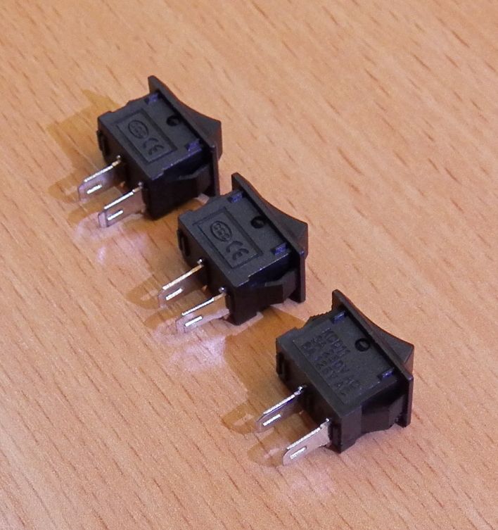 Перемикач mini 2 pin 3A 250V NEW Black - фото фото фото 2