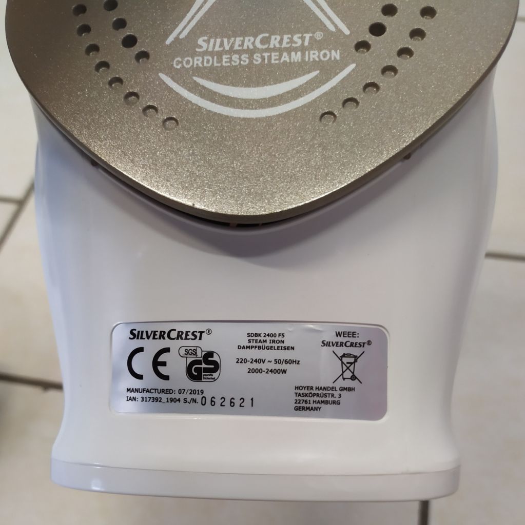Новый немецкий беспроводной утюг Silver Crest SDBK 2400 F5 из Германии с гарантией - фото фото фото 3