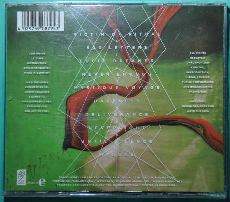 Tarja "Colours in the dark" Audio CD - фото фото фото 1