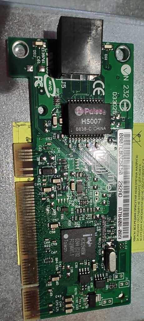 Мережева карта PCI Intel PRO 1000 MT Desktop Adapter 82540 RJ45 1000 PCI - фото фото фото 0