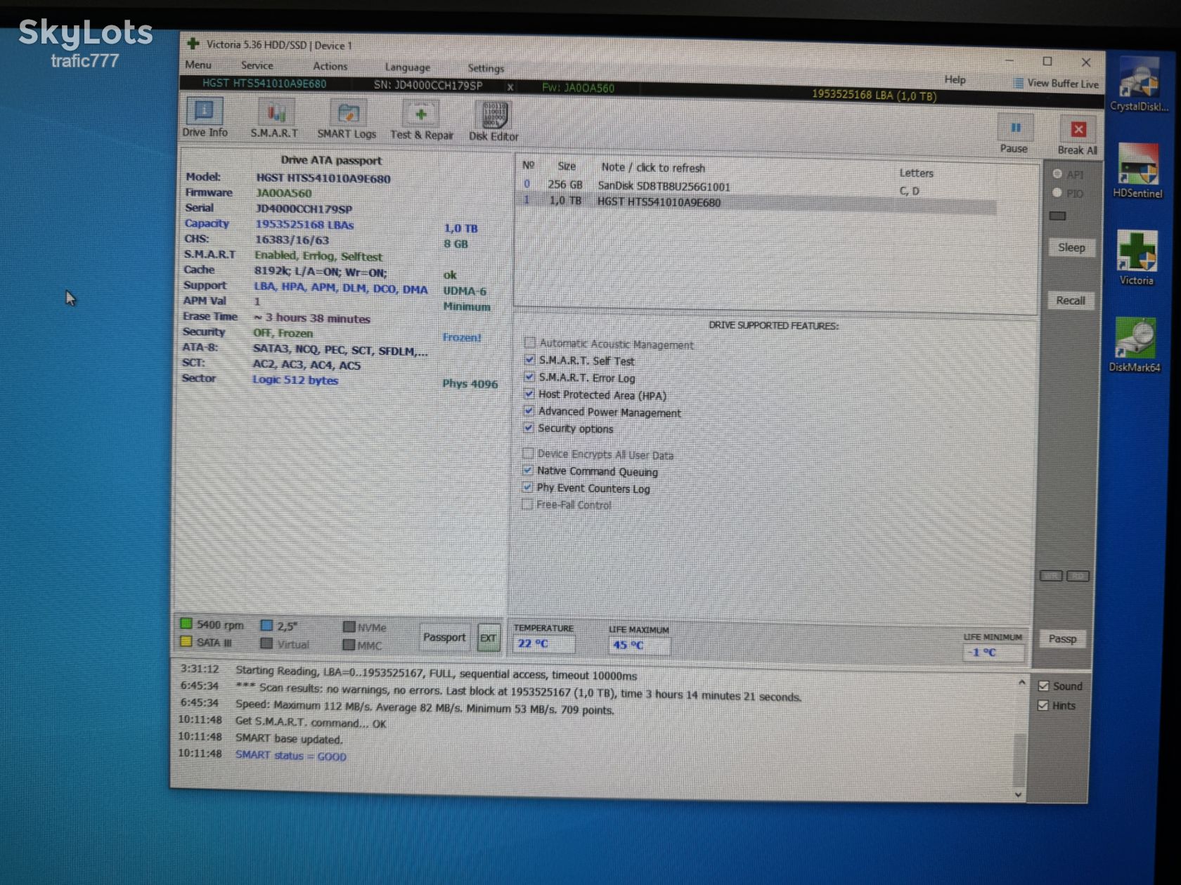 Жорсткий диск Hitachi HGST Travelstar 5K 1000Gb-1Tb HDD 2.5 SMART GOOD - фото фото фото 10