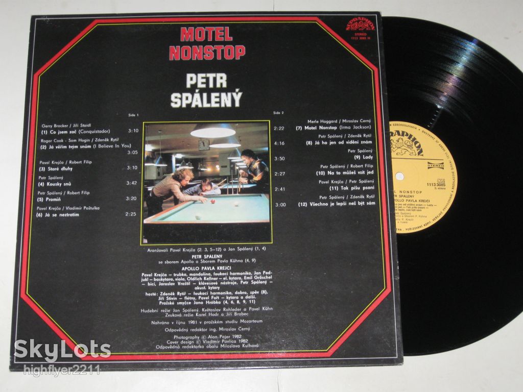 Пластинка Petr Spálený – Motel Nonstop / Country Rock  (Supraphon, 1984) Ех+ - фото фото фото 3