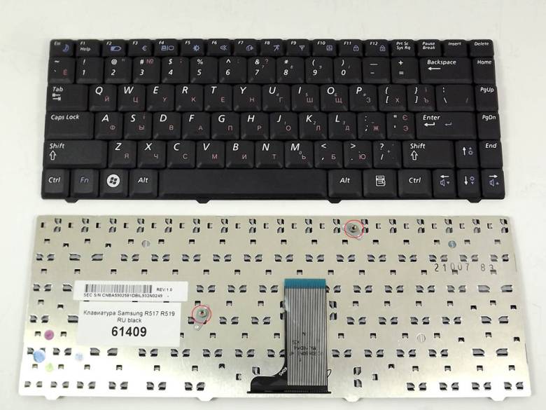 Клавиатура для  Samsung  R517, R519 - фото фото фото 0