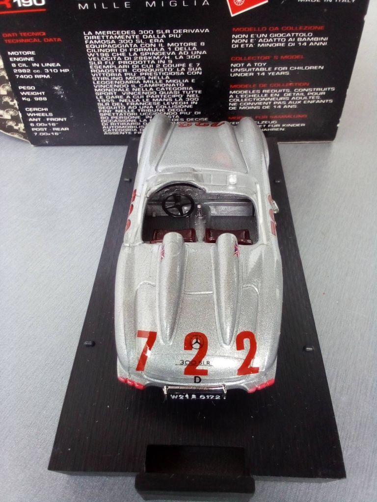 Brumm 1:43 Mercedes Benz 300 SLR #722 Mille Miglia - фото фото фото 4