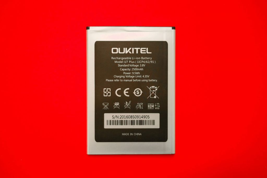 Аккумулятор Оригинал акб Oukitel U7 Max U7 Plus     (2500 мАч) 1ICP4/62/91 - фото фото фото 1