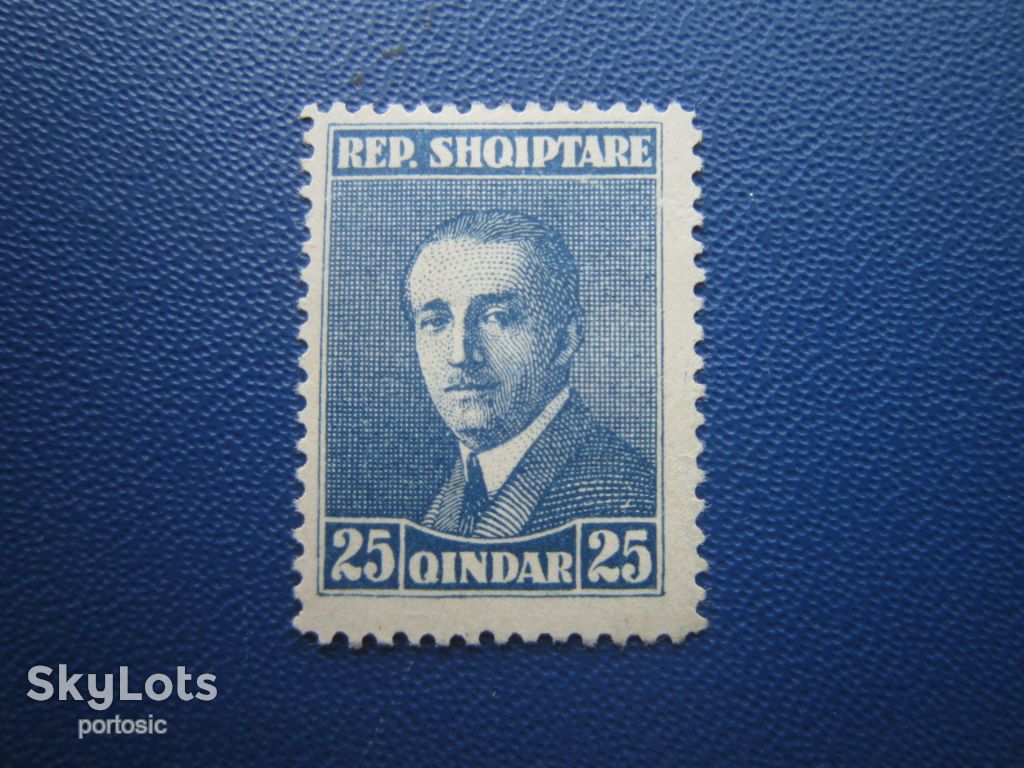 Марка Албанія 1925 Ахмед Зогу 25 кин MH - фото фото фото 0