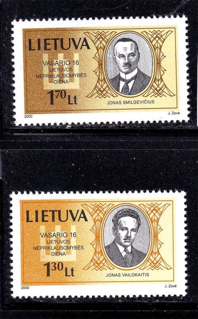 Литва  2000 г  MNH - личности - фото фото фото 0
