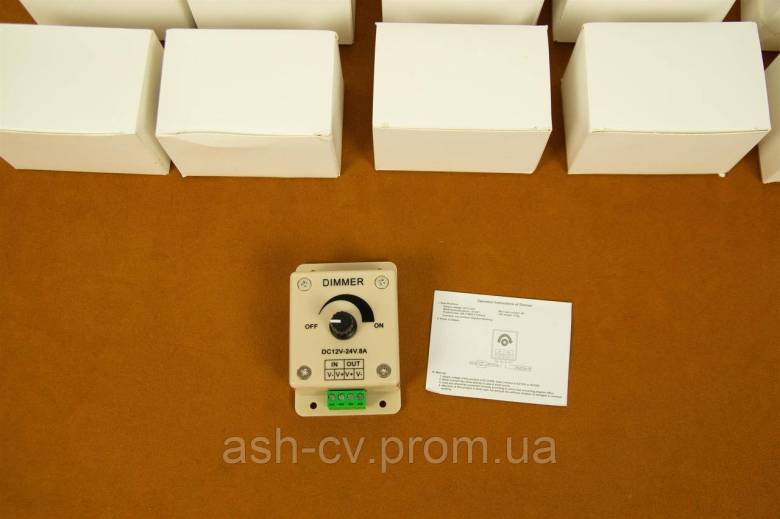 Діммер, Dimmer, для, LED, світлодіодних, стрічок, регулятор яскравості, 12V, 24V, 8A - фото фото фото 6