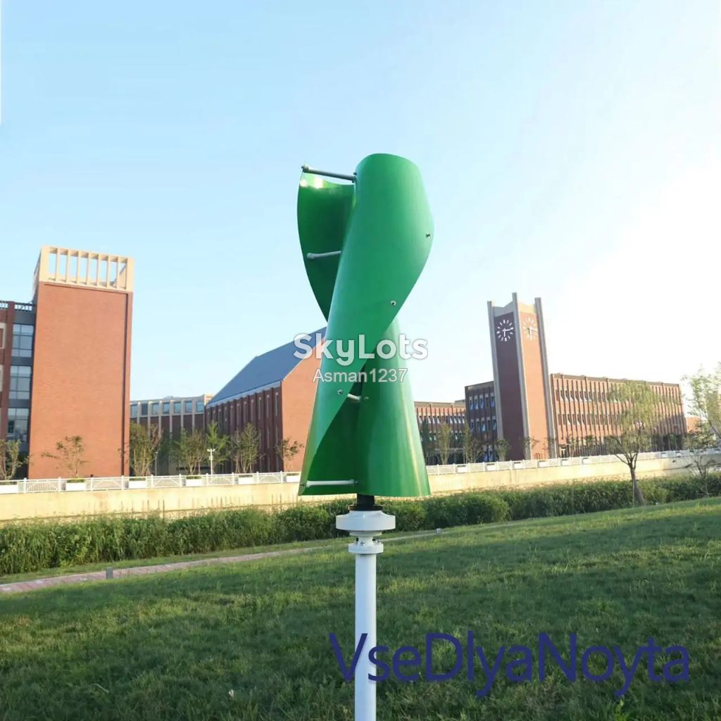 Спіральний вітрогенератор 5 кВт V-5000 48 V/96V ном/макс 5kW/5.5kW, Green, 39kg - фото фото фото 0