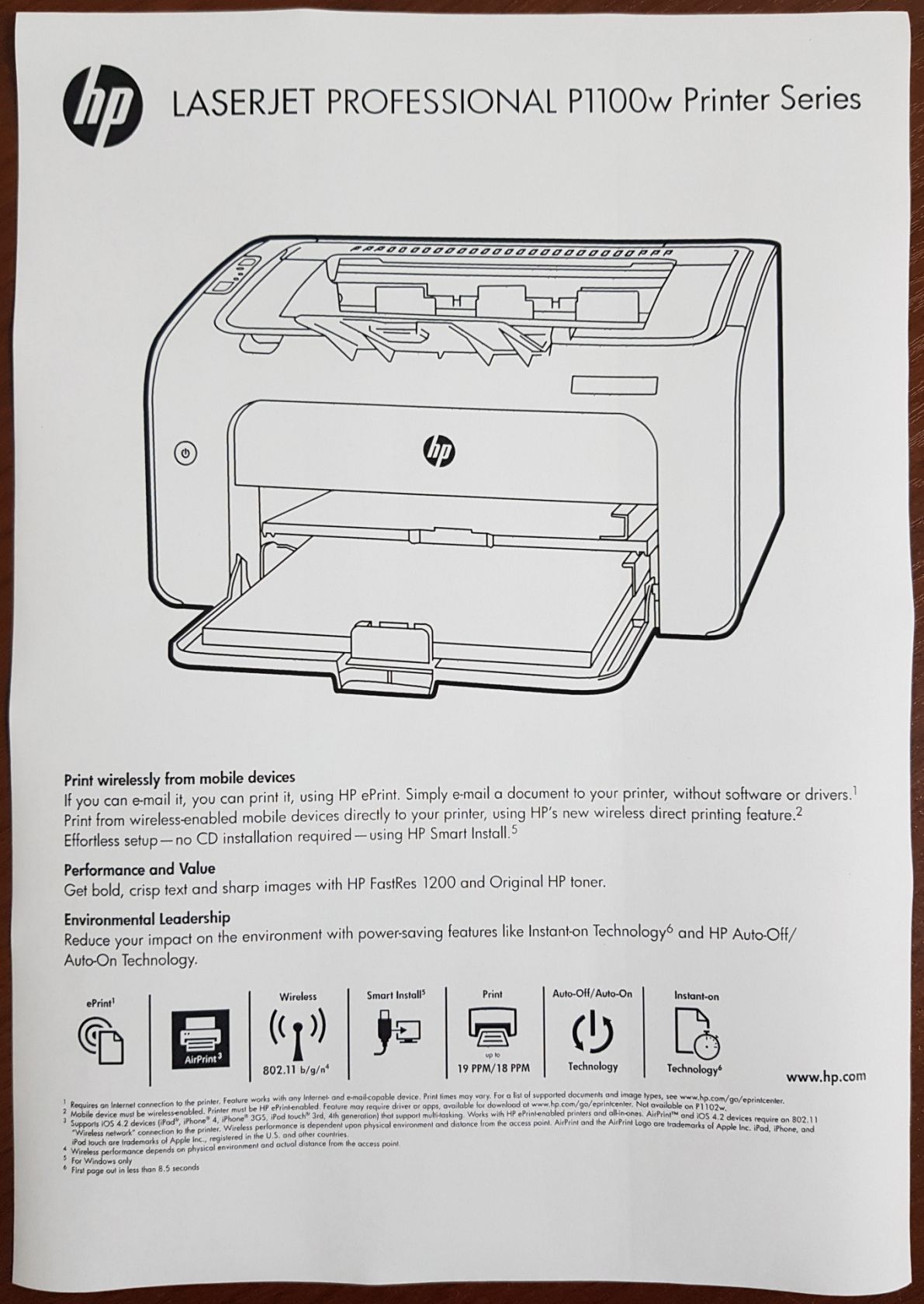 Принтер HP LaserJet Pro P1102w - фото фото фото 6