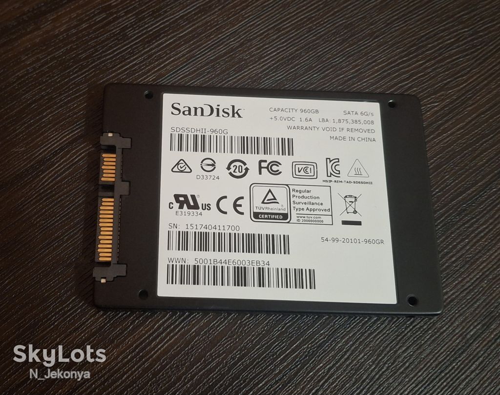 SSD SanDisk Ultra II 960Gb           (SDSSDHII-960G) - фото фото фото 1