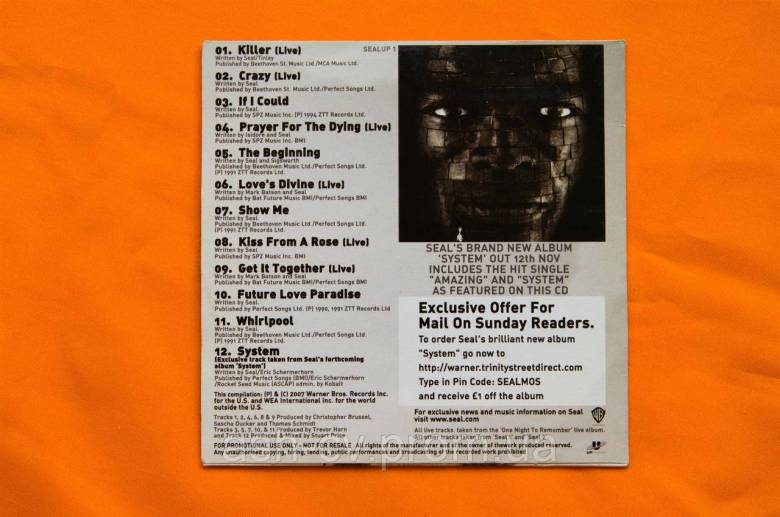 Музичний диск CD. SEAL - фото фото фото 1