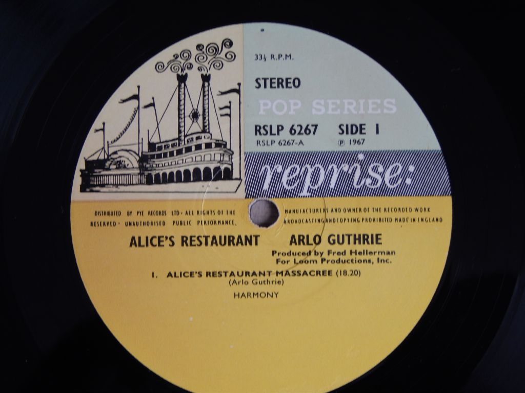 Arlo Guthrie ‎– Alice's Restaurant  (Reprise Records ‎– RSLP 6267, UK) EX+/EX+ - фото фото фото 2