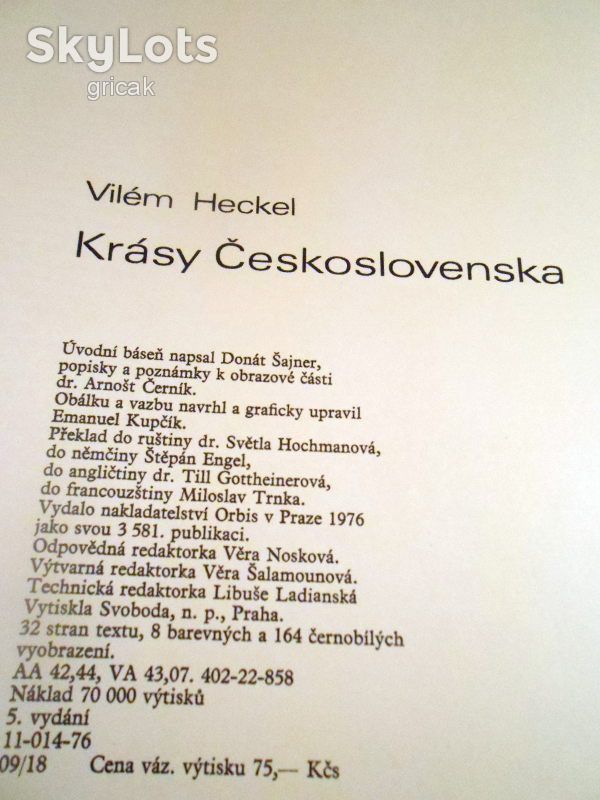 Vilem Heckel. Krasy Československa - фото фото фото 3
