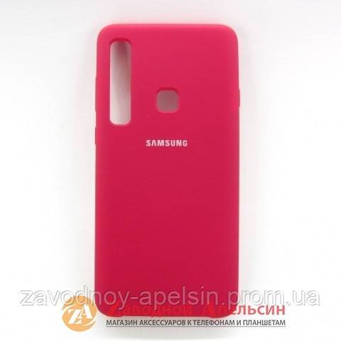Samsung A9 2018 чехол микрофибра Silicone cover marsala - фото фото фото 1