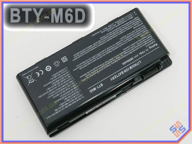 Батарея BTY-M6D для MSI GT680 (11.1V 6600mAh). - фото фото фото 0