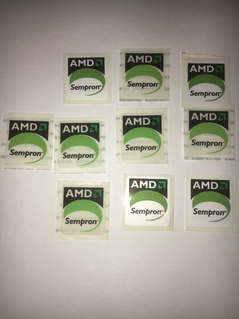 Колекційна наліпка AMD Sempron для компьютера / Наклейка для ПК - фото фото фото 1