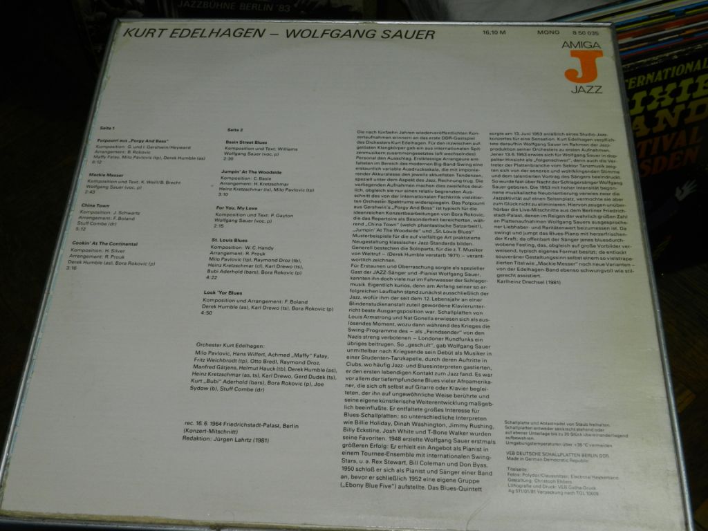 LP  AMIGA JAZZ - Kurt Edelhagen / Wolfgang Sauer - фото фото фото 3