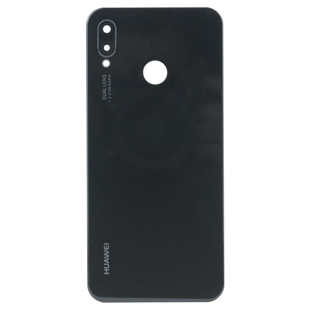 Задня частина корпусу Huawei Nova 3e / P20 Lite Black  (з склом камери) - фото фото фото 0