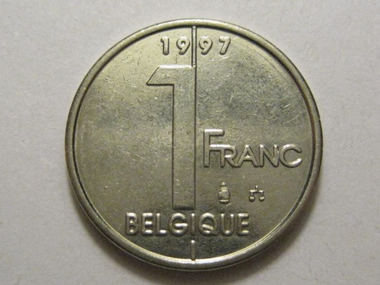 Бельгия 1 франк 1997 года BELGIQUE 3П696 - фото фото фото 0