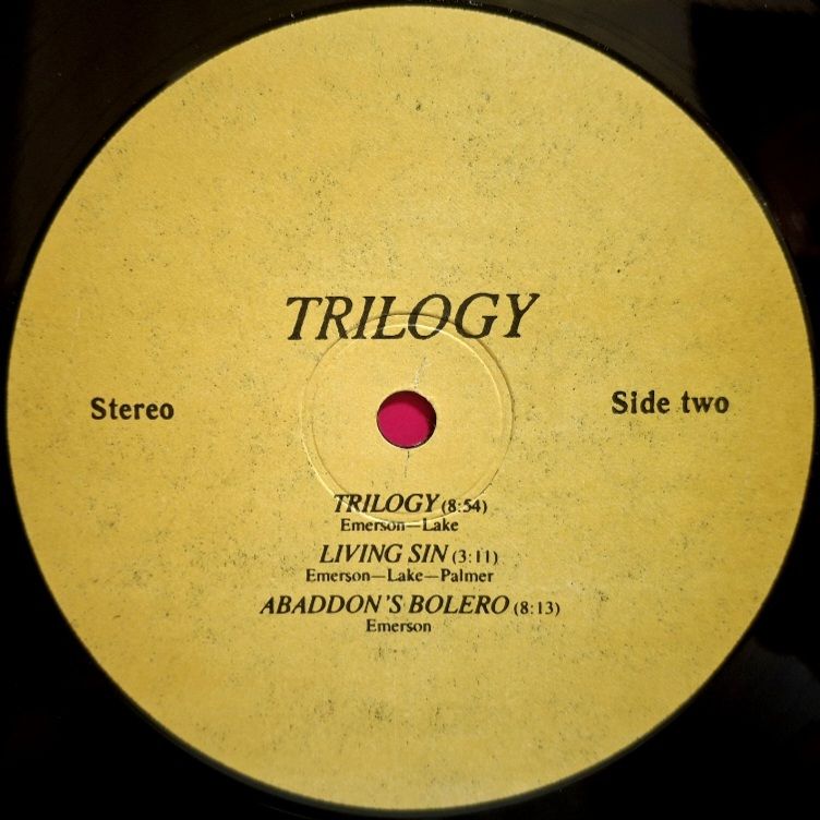 Emerson, Lake &amp; Palmer - Trilogy - 1972.  (LP). 12. Vinyl. Пластинка. Rare. - фото фото фото 3