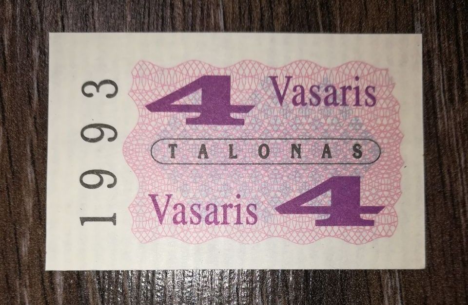 LITHUANIA Литва 4 талонаса 1992 лютий - фото фото фото 0