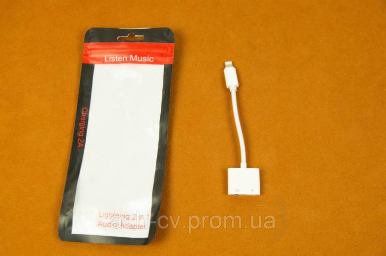 Перехідник Lightning 2in1 Audio Charging Adapter - фото фото фото 0