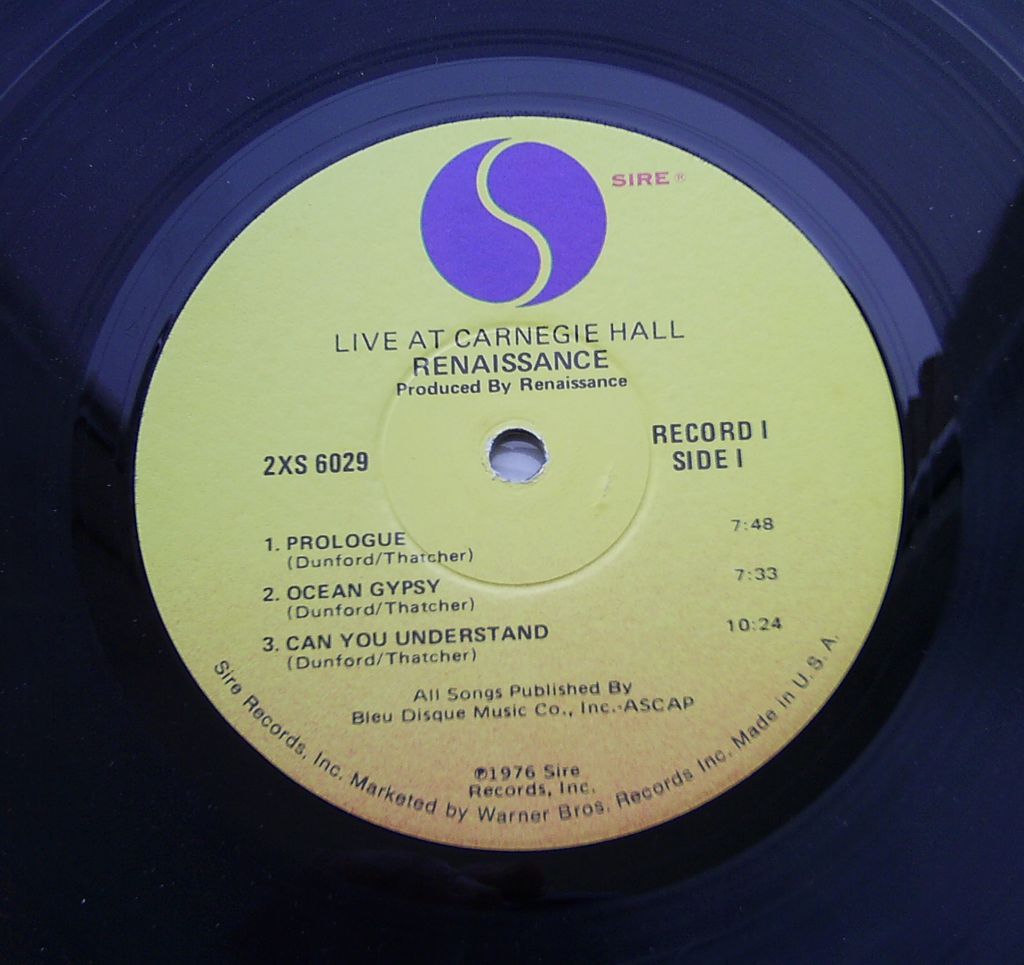 RENAISSANCE Live At Carnegie Hall 2LP VG++/G+/EX - фото фото фото 3