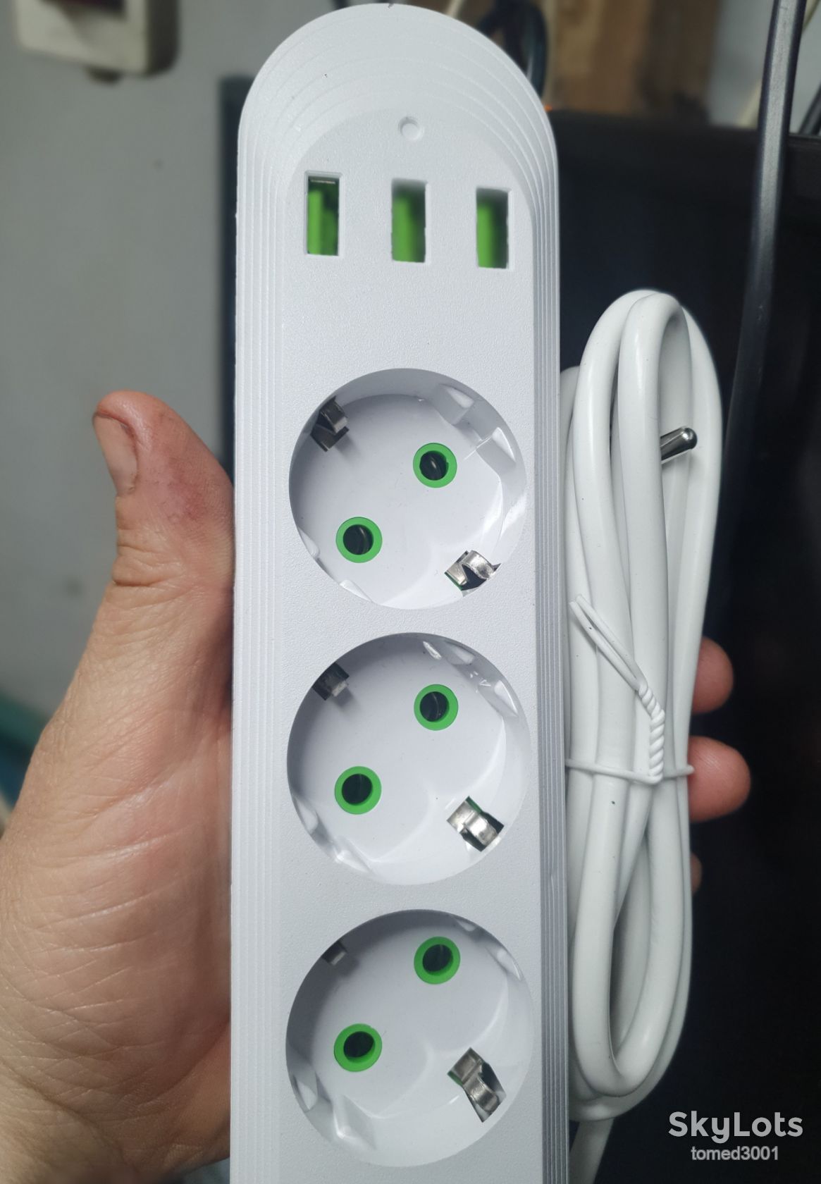 переноска мережевий фільтр usb зарядне 2м нова білого кольору - фото фото фото 8