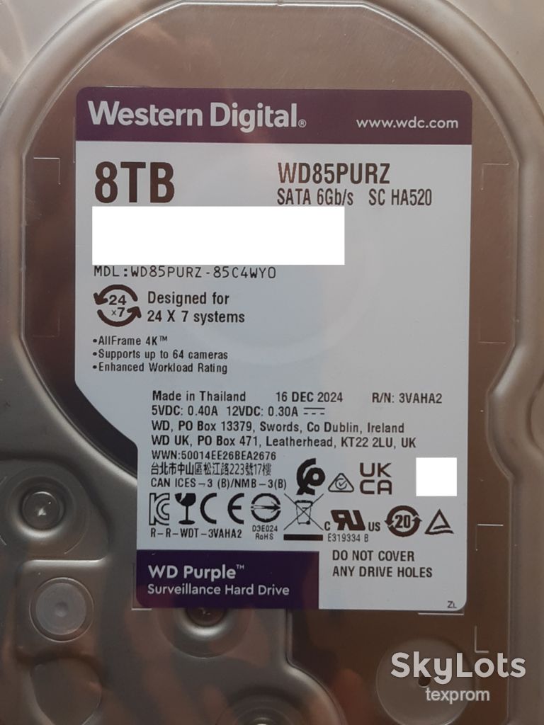 Жорсткий диск HDD 3.5" WD WD85PURZ 8 TB 5640 rpm - фото фото фото 1