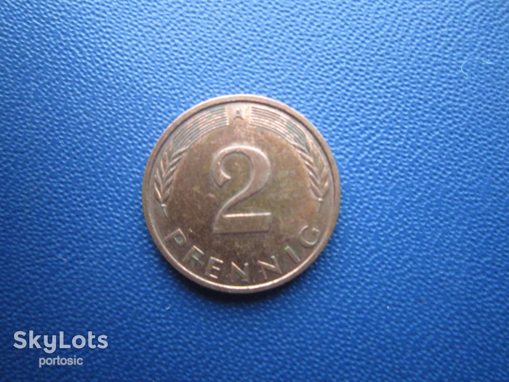Монета 2 пфеніги Німеччина ФРН 1994 А - фото фото фото 0