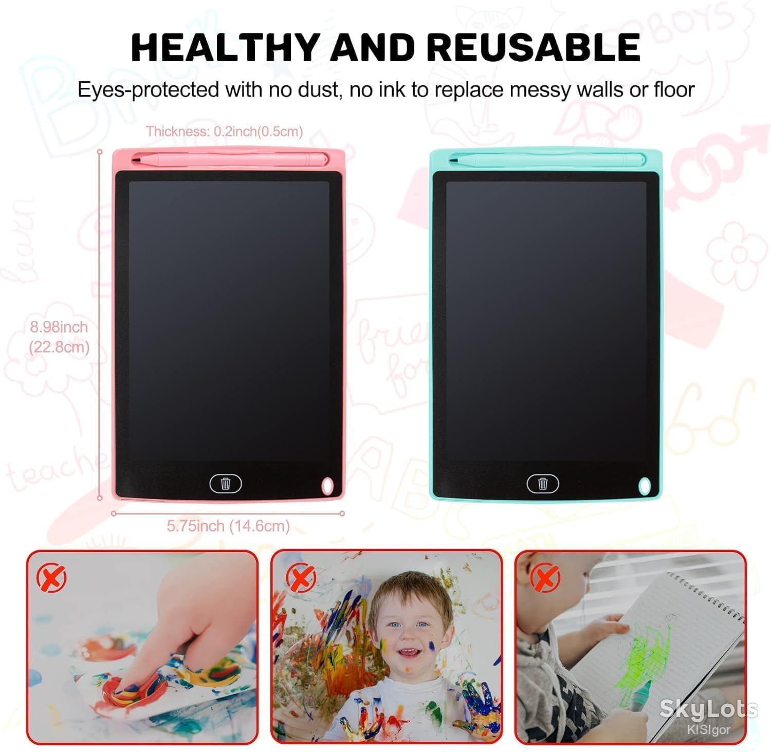 Набір LCD-планшетів для малювання Writing Tablet 2шт. *80959 - фото фото фото 2