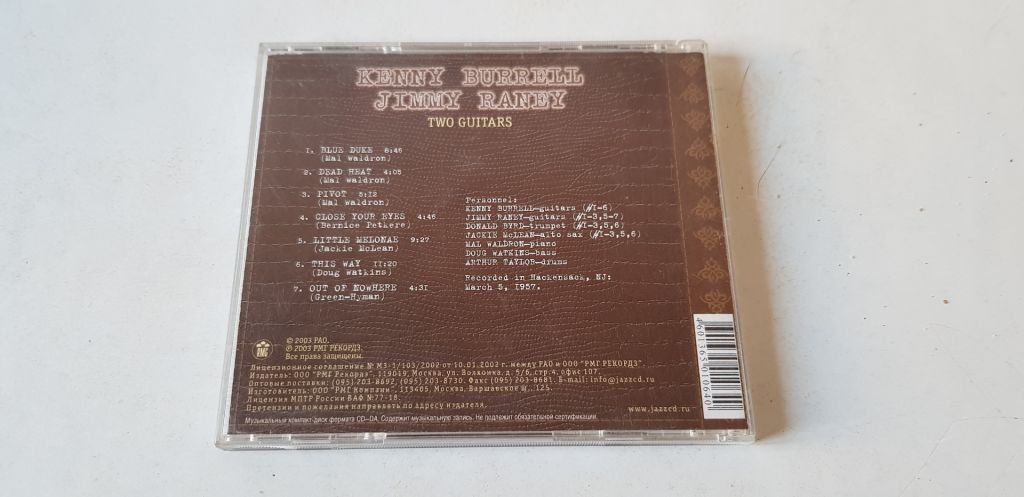 Kenny Burrell/Jimmy  Raney  Two  Guitars CD ліцензія - фото фото фото 1