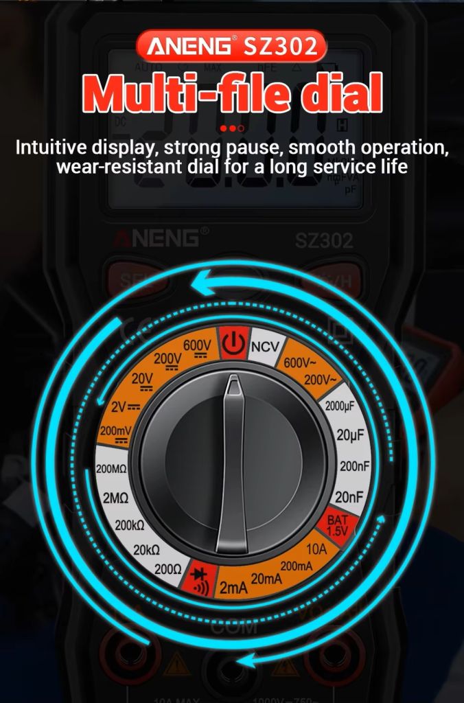 Мультиметр ANENG SZ302 цифровий - фото фото фото 9