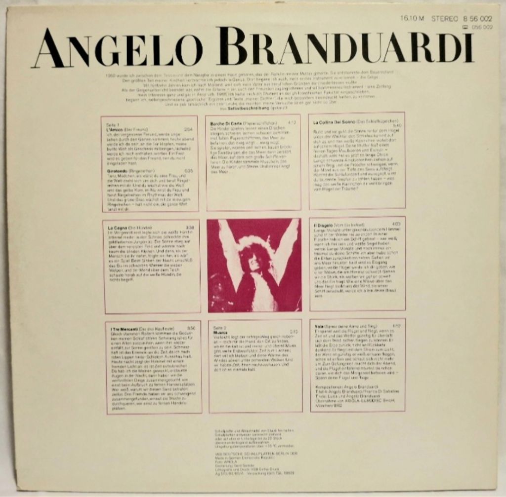 Angelo Branduardi - Branduardi - 1981.    (LP). 12. Vinyl. Пластинка. Germany. - фото фото фото 1