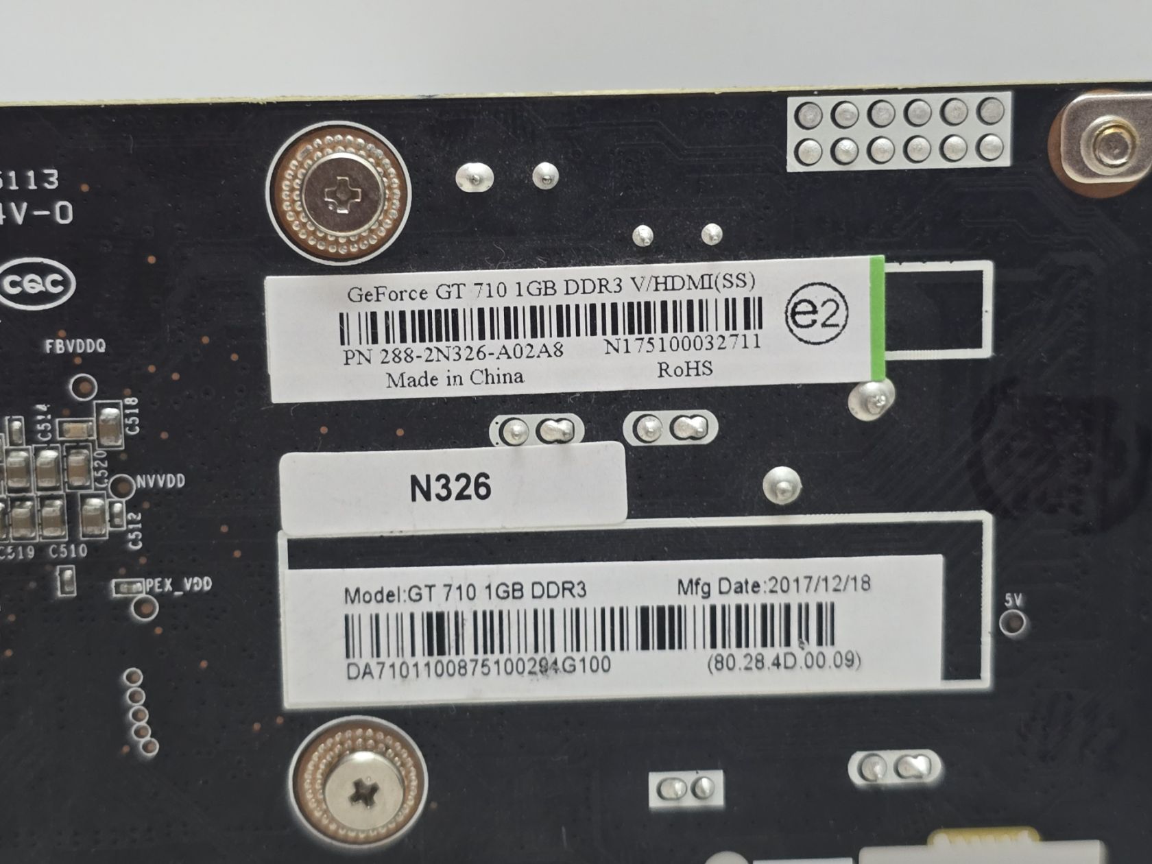 Відеокарта Nvidia GeForce GT 710 1GB   (Low profile, GDDR3,64 Bit,HDMI,PCI-Ex, Б/у) - фото фото фото 3