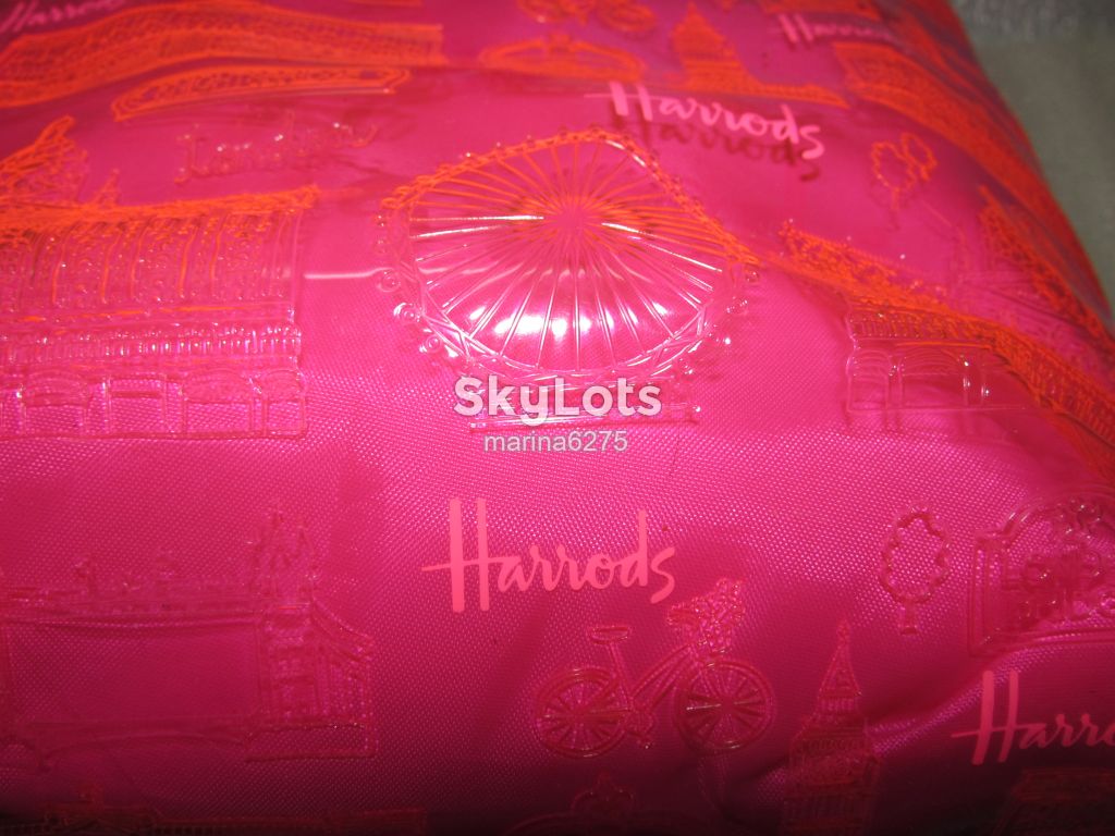 HARRODS ~ ЯРКАЯ БОЛЬШАЯ ВИНИЛОВАЯ ПРОЗРАЧНАЯ СУМКА - фото фото фото 3
