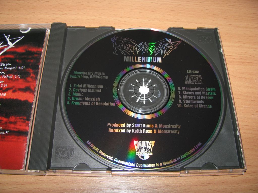 MONSTROSITY - Millennium  (1996 Conquest 1st press, NIMBUS USA) - фото фото фото 2