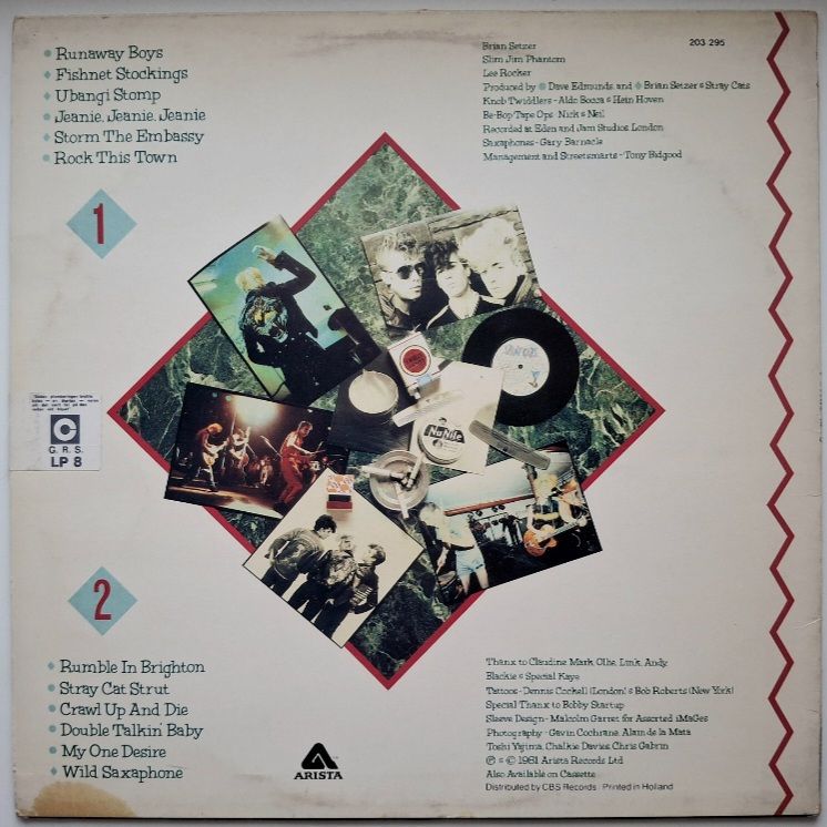 Stray Cats - Stray Cats - 1981.  (LP). 12. Vinyl. Пластинка. Scandinavia. - фото фото фото 1