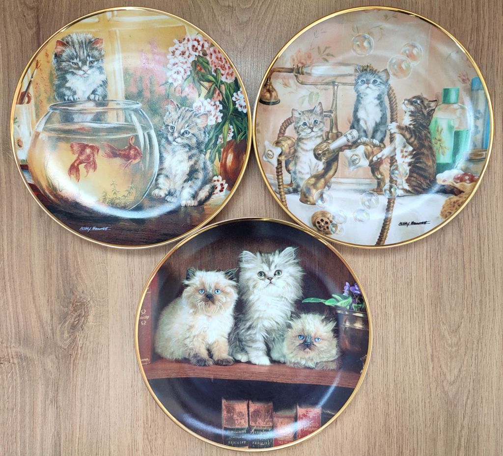 "КОТЕНОК. КОТ" коллекционная декоративная тарелка "FRANKLIN MINT" Португалия фарфор РЕДКАЯ!!! - фото фото фото 5