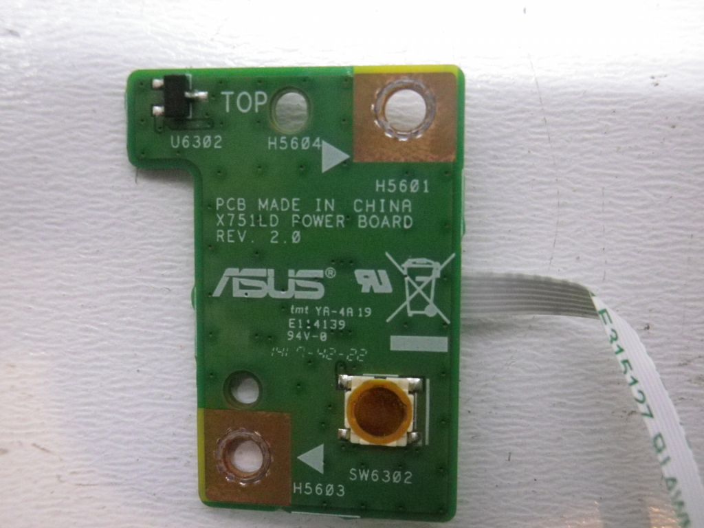 Б/У Плата кнопки включення на ASUS F751L - фото фото фото 3