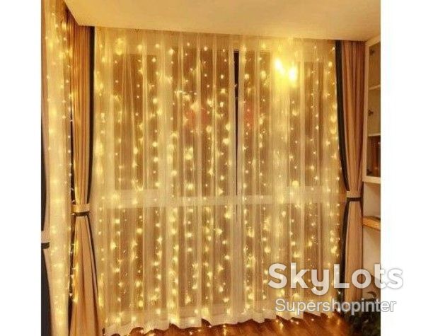 Гирлянда-штора светодиодная 160 LED 2х2 м от USB Теплый - фото фото фото 0