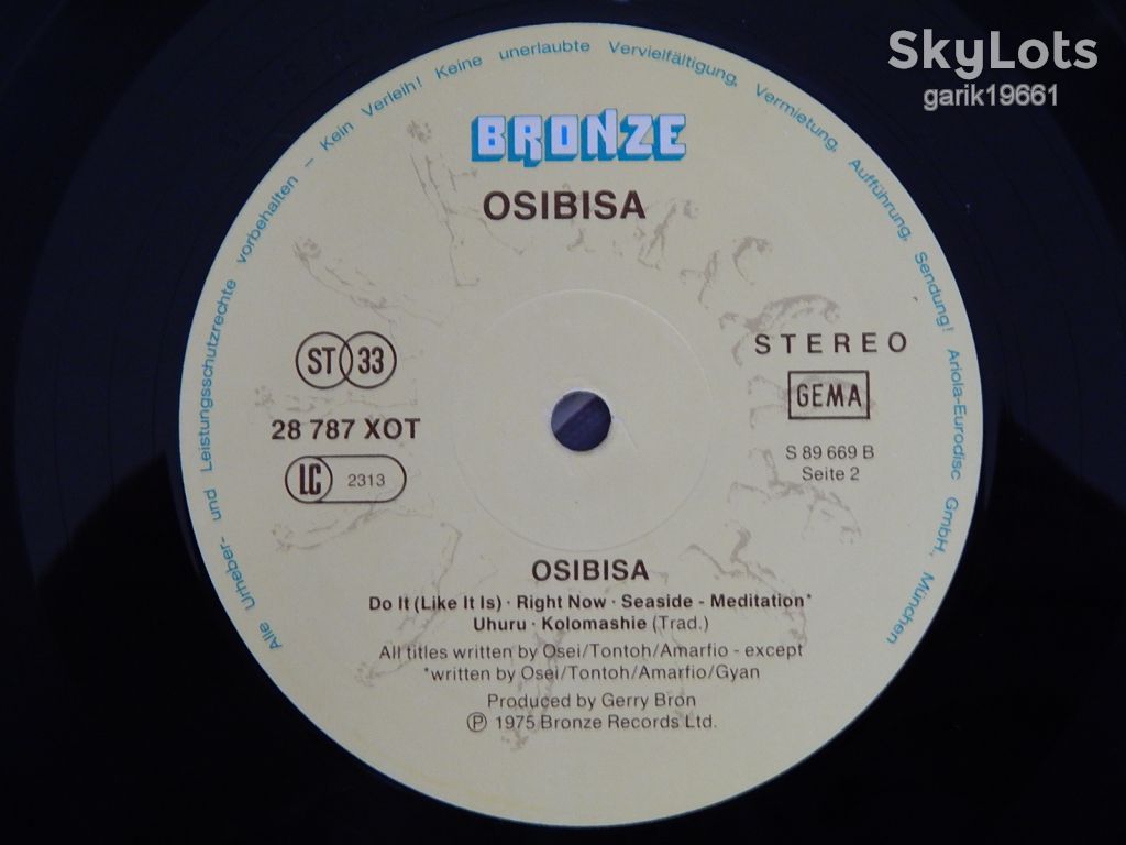 Osibisa ‎– Welcome Home   (Bronze ‎– 28 787 XOT, Germany) EX+/EX+ - фото фото фото 4