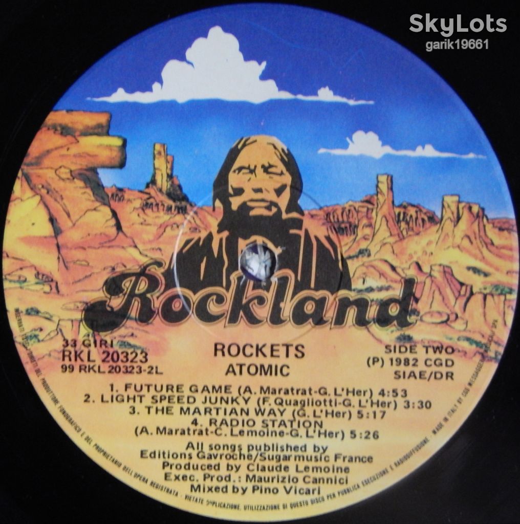 Rockets – Atomic  (Rockland Records – RKL 20323, Italy) inner sleeve EX+/NM- - фото фото фото 4