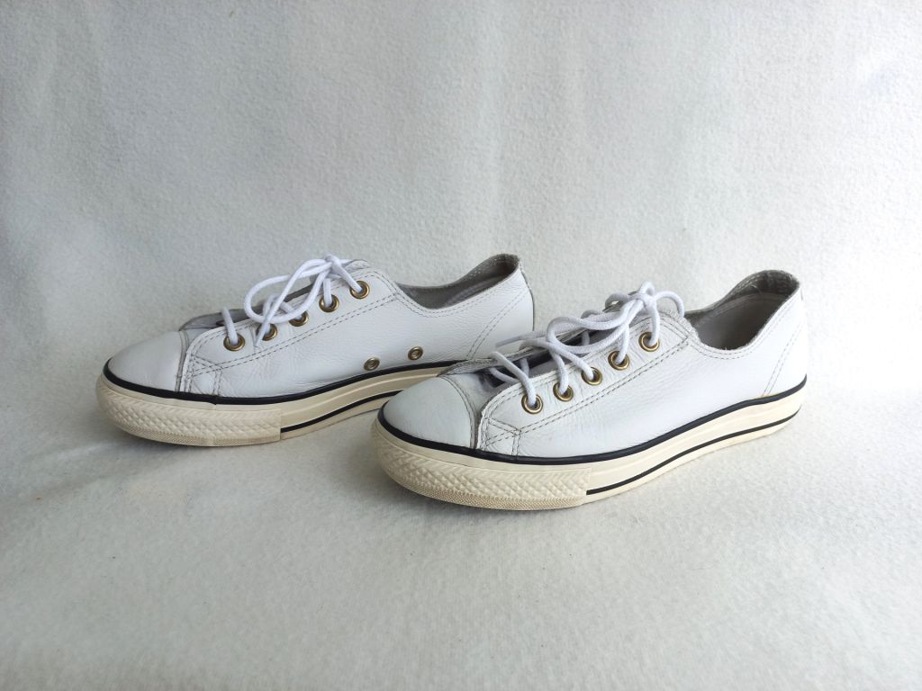 Кеди білі шкіра Converse, устілка 23,5 см. - фото фото фото 1
