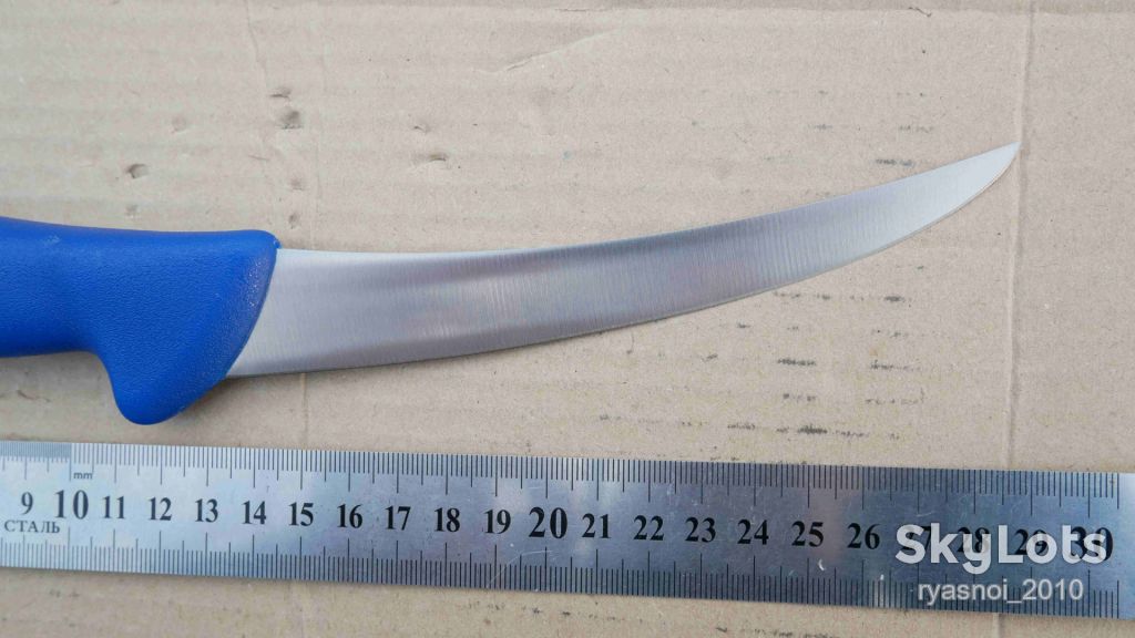 Plys TZHS903 D4, Plastic blue, 40Cr13 Satin, Kitchen Knife, Fixed - фото фото фото 3