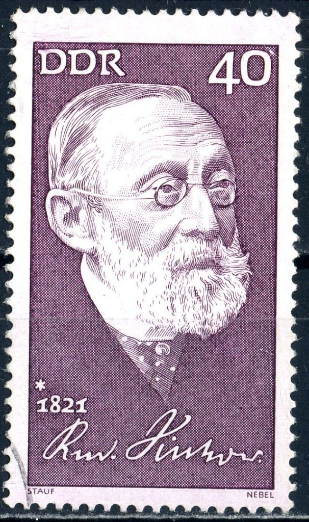 ГДР. Антрополог Рудольф Вирхов  (серия) 1971 г. - фото фото фото 0